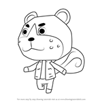 How to Draw Sheldon from Animal Crossing