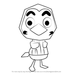 How to Draw Shoukichi from Animal Crossing