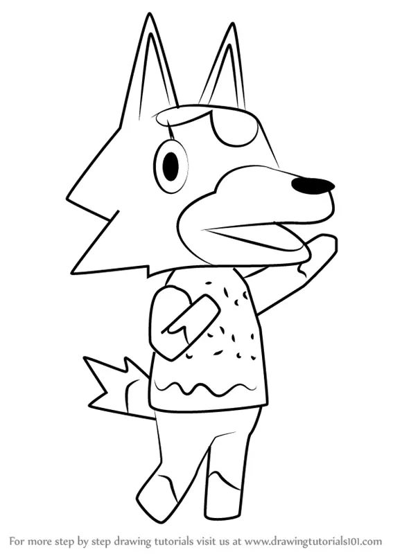 How to Draw Skye from Animal Crossing (Animal Crossing) Step by Step ...