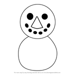 How to Draw Snowman from Animal Crossing