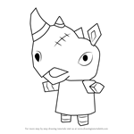 How to Draw Spike from Animal Crossing