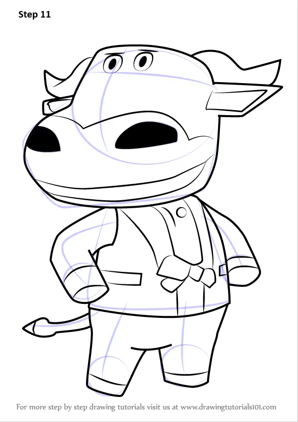 How to Draw T-Bone from Animal Crossing (Animal Crossing) Step by Step ...