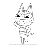 How to Draw Tangy from Animal Crossing