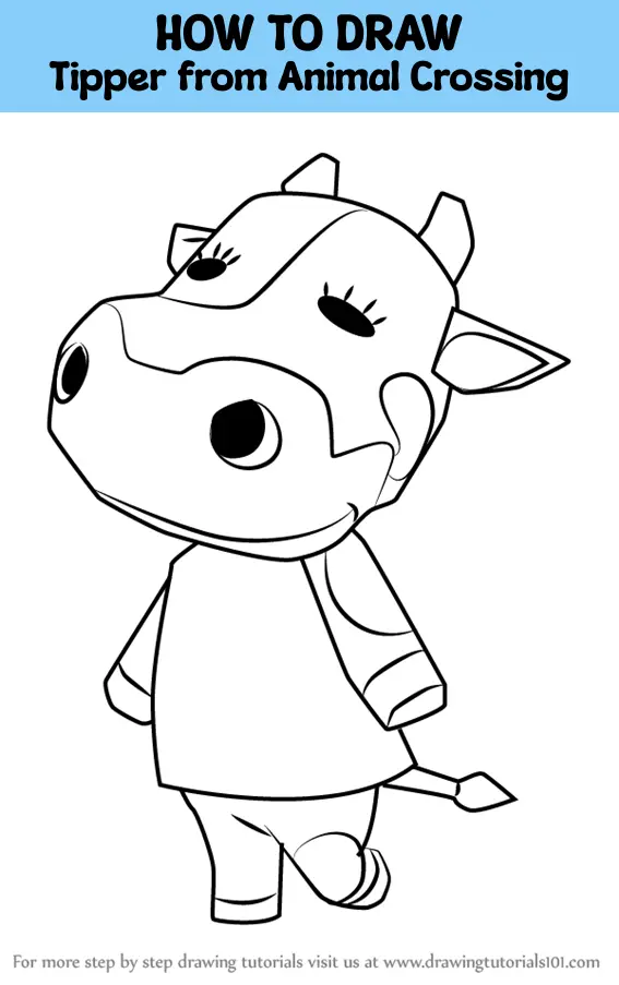 How to Draw Tipper from Animal Crossing (Animal Crossing) Step by Step ...