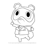 How to Draw Tommy from Animal Crossing