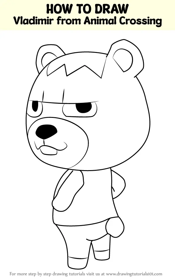 How to Draw Vladimir from Animal Crossing (Animal Crossing) Step by ...