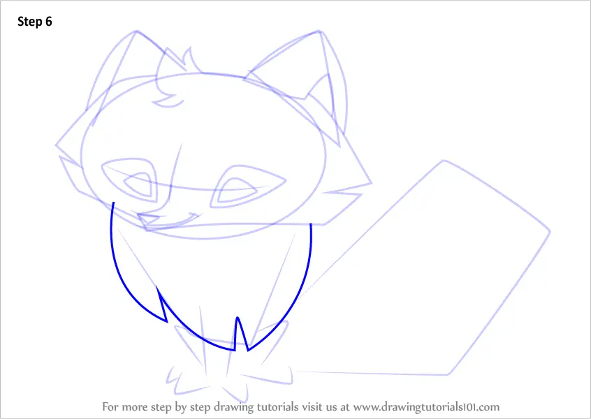 How to Draw Arctic Fox from Animal Jam (Animal Jam) Step by Step ...