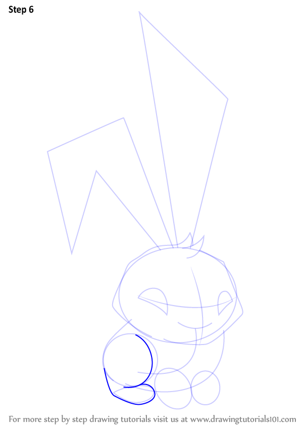 Learn How to Draw Bunny from Animal Jam (Animal Jam) Step by Step