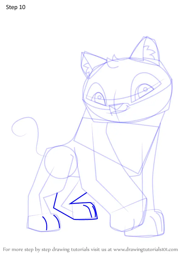 How to Draw Cougar from Animal Jam (Animal Jam) Step by Step ...