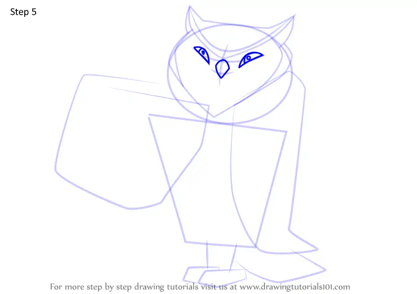 How to Draw Great Horned Owl from Animal Jam (Animal Jam) Step by Step ...