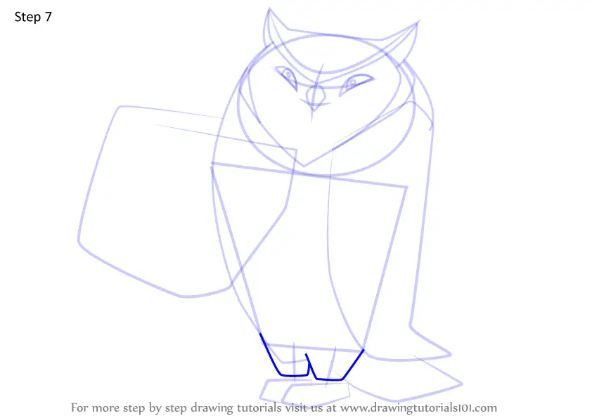 How to Draw Great Horned Owl from Animal Jam (Animal Jam) Step by Step ...