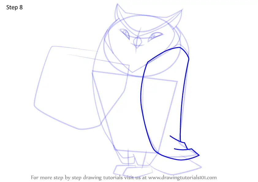 How to Draw Great Horned Owl from Animal Jam (Animal Jam) Step by Step ...