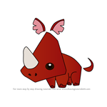 How to Draw Pet Rhino from Animal Jam