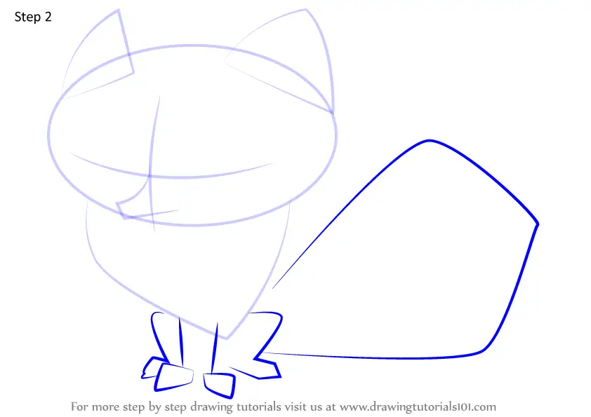 Learn How to Draw Polar Arctic Fox from Animal Jam (Animal Jam) Step by Step : Drawing Tutorials