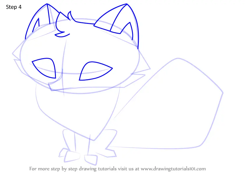 How to Draw Polar Arctic Fox from Animal Jam (Animal Jam) Step by Step ...