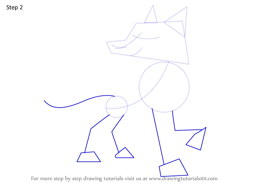 How to Draw Snowflake Arctic Wolf from Animal Jam (Animal Jam) Step by