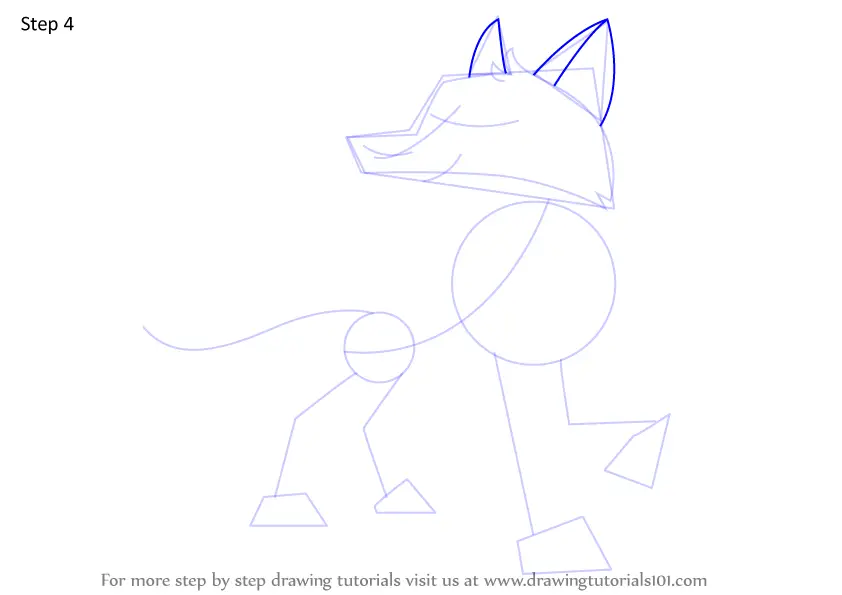 How to Draw Snowflake Arctic Wolf from Animal Jam (Animal Jam) Step by ...