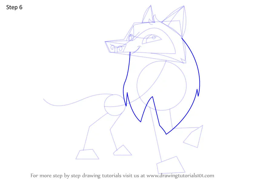 How to Draw Snowflake Arctic Wolf from Animal Jam (Animal Jam) Step by ...