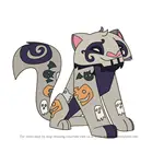 How to Draw Spooky Snow Leopard from Animal Jam