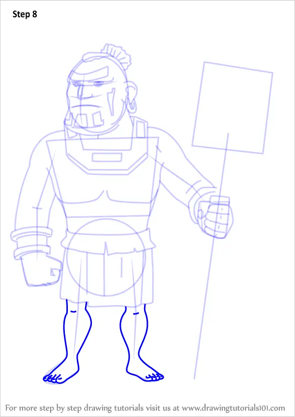 How to Draw Warrior from Boom Beach (Boom Beach) Step by Step ...