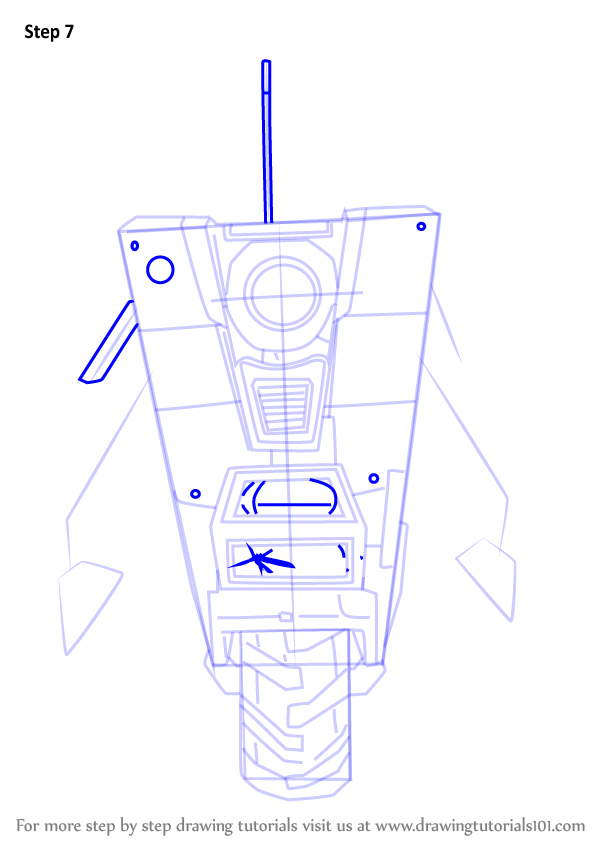 Learn How To Draw Claptrap From Borderlands Borderlands Step By Step Drawing Tutorials