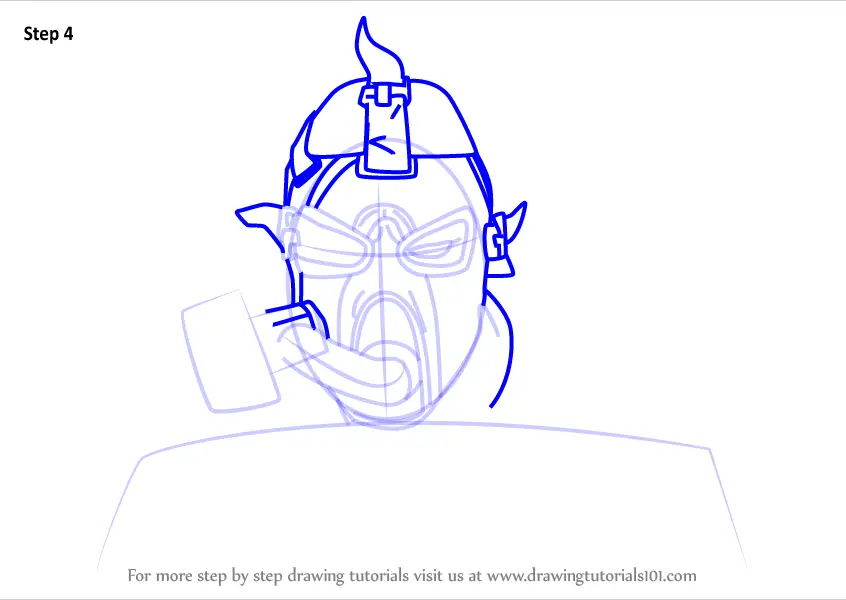 Learn How to Draw Krieg from Borderlands (Borderlands) Step by Step