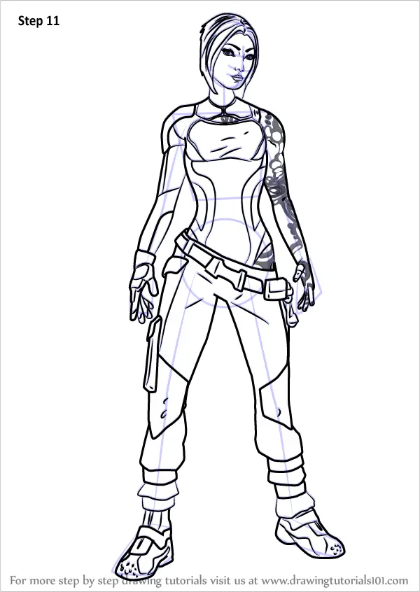 Download Step by Step How to Draw Maya from Borderlands : DrawingTutorials101.com