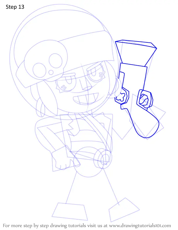 Learn How To Draw Penny From Brawl Stars Brawl Stars Step By Step Drawing Tutorials - penny brawl star comment dessiner