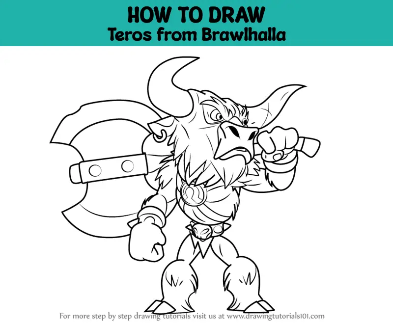 How to Draw Teros from Brawlhalla (Brawlhalla) Step by Step ...