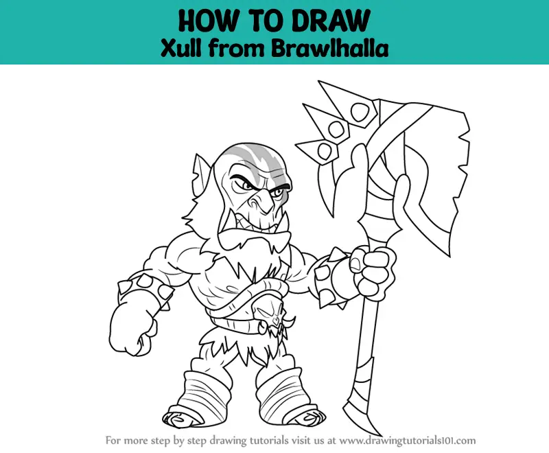 How To Draw Xull From Brawlhalla (brawlhalla) Step By Step 