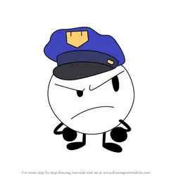 How to Draw Police Officer from Burger Brawl