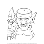 How to Draw Spear Goblins from Clash Royale