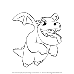 How to Draw Baby Dragon from Clash of the Clans