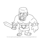 How to Draw Barbarian from Clash of the Clans