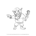 How to Draw Goblin King from Clash of the Clans