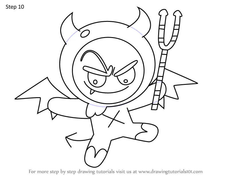 How to Draw Devil Cookie from Cookie Run Kingdom (Cookie Run: Kingdom ...