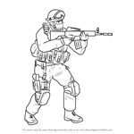 How to Draw Counter Terrorist from Counter Strike