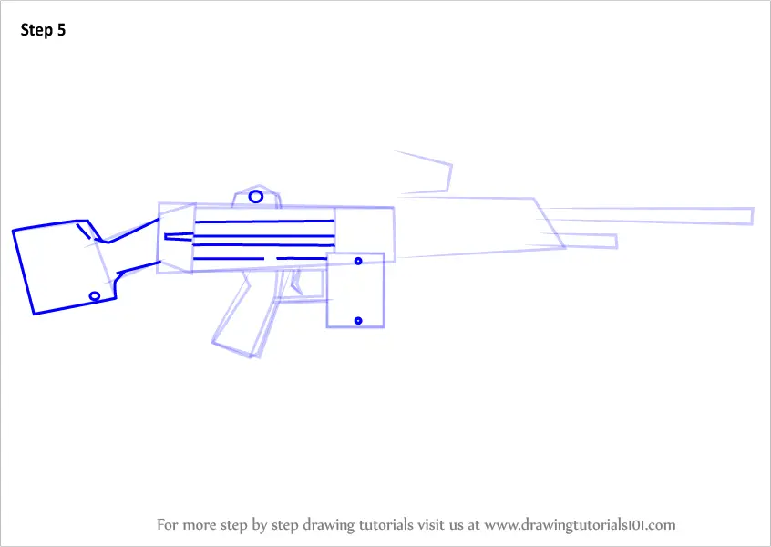 How to Draw M249 from Counter Strike (Counter Strike) Step by Step ...