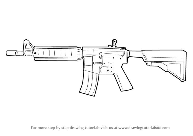 m4a1 drawing