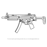 How to Draw MP5 from Counter Strike