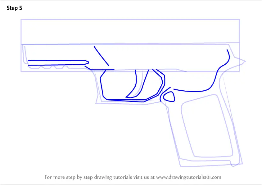 How to Draw P250 from Counter Strike (Counter Strike) Step by Step ...