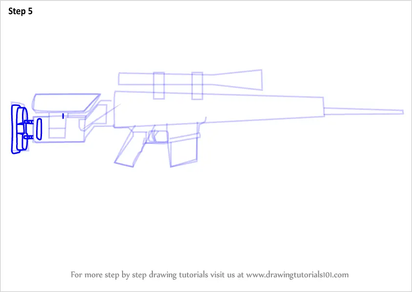 How to Draw SCAR-20 from Counter Strike (Counter Strike) Step by Step ...