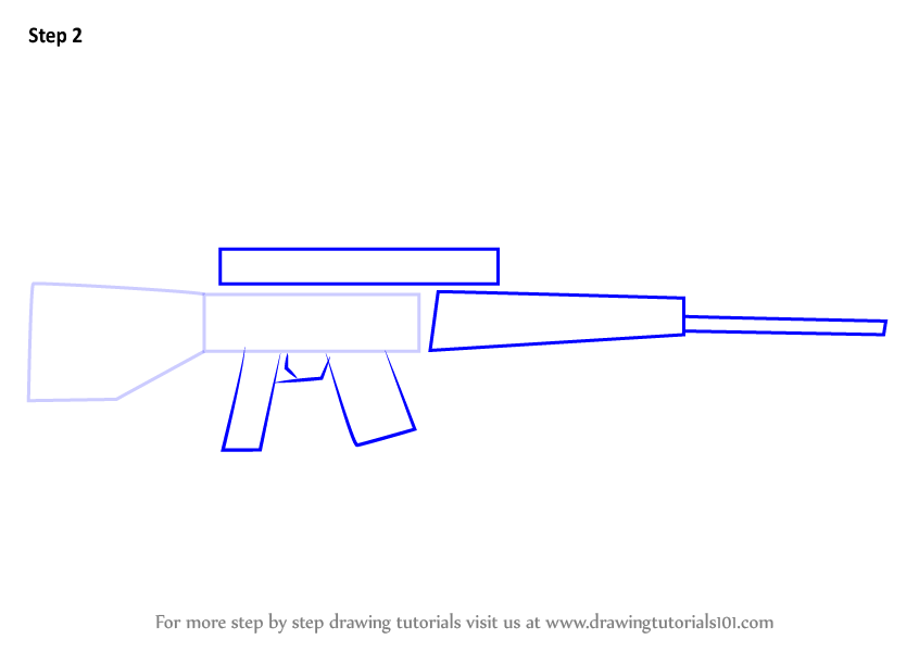 How to Draw SG 550 from Counter Strike (Counter Strike) Step by Step ...