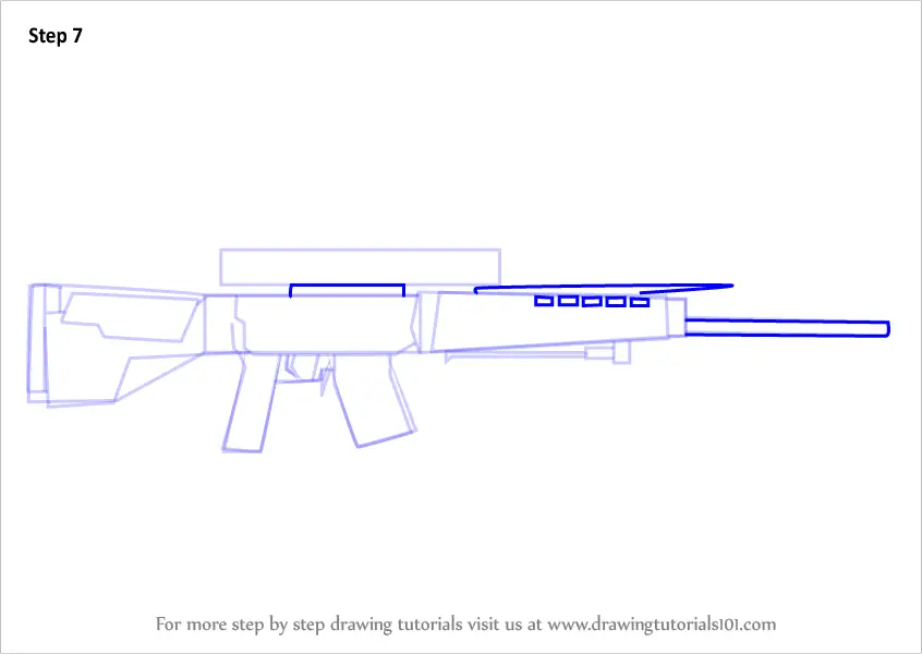 How to Draw SG 550 from Counter Strike (Counter Strike) Step by Step ...