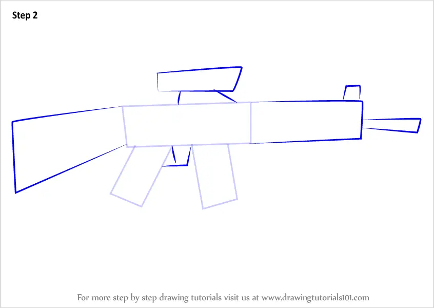 How to Draw SG 552 from Counter Strike (Counter Strike) Step by Step ...