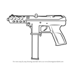 How to Draw Tec-9 from Counter Strike