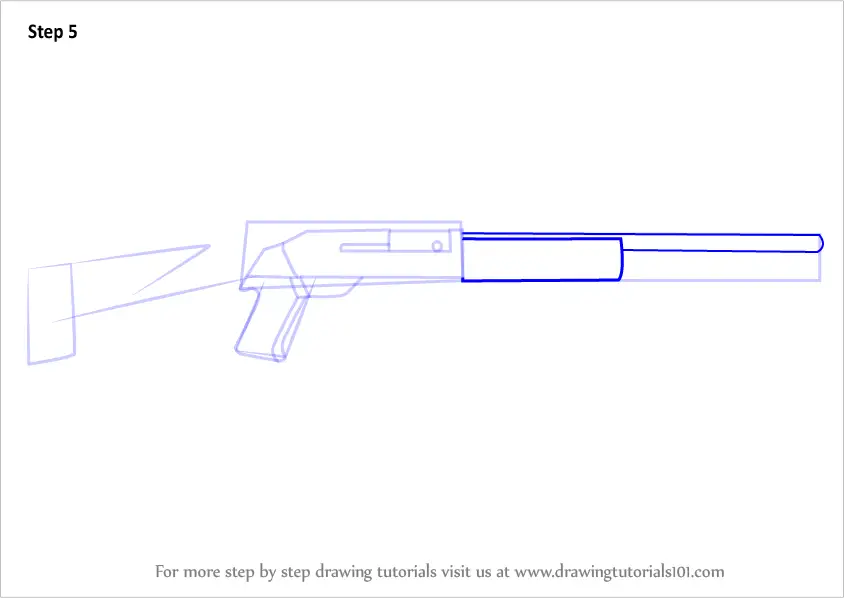 How to Draw XM1014 from Counter Strike (Counter Strike) Step by Step ...