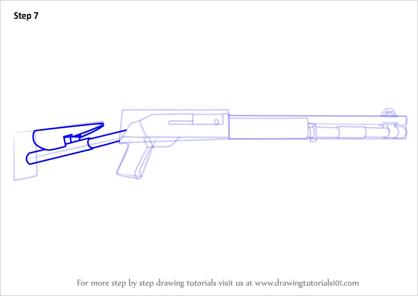 How to Draw XM1014 from Counter Strike (Counter Strike) Step by Step ...