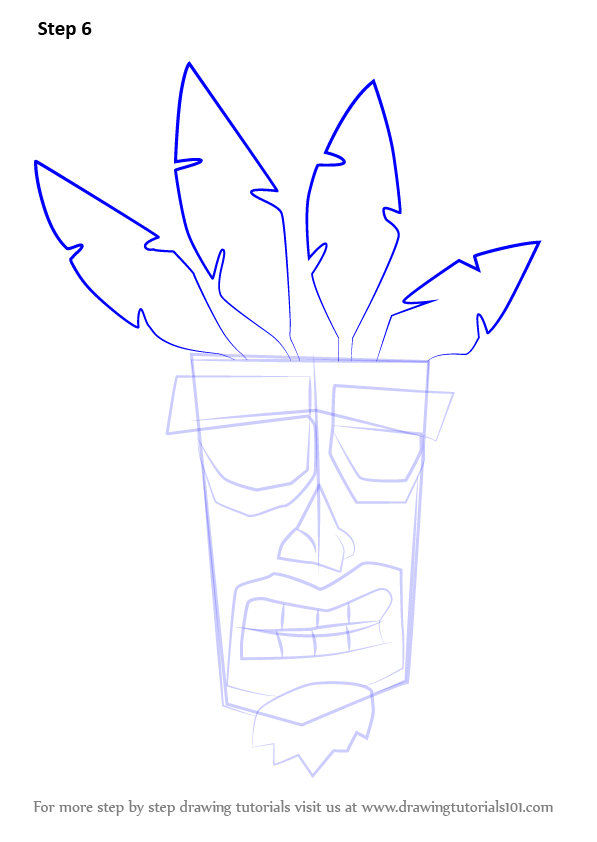 Learn How to Draw Aku Aku from Crash Bandicoot (Crash Bandicoot) Step