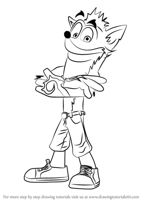 Learn How to Draw Crash Bandicoot from Crash Bandicoot (Crash Bandicoot